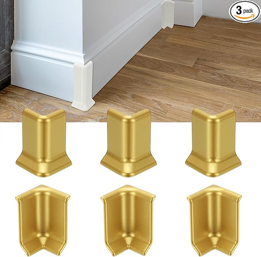 uxcell Self Adhesive Baseboard Corner Blocks, 2.2 Inch Wall Edge Corner by uxcell