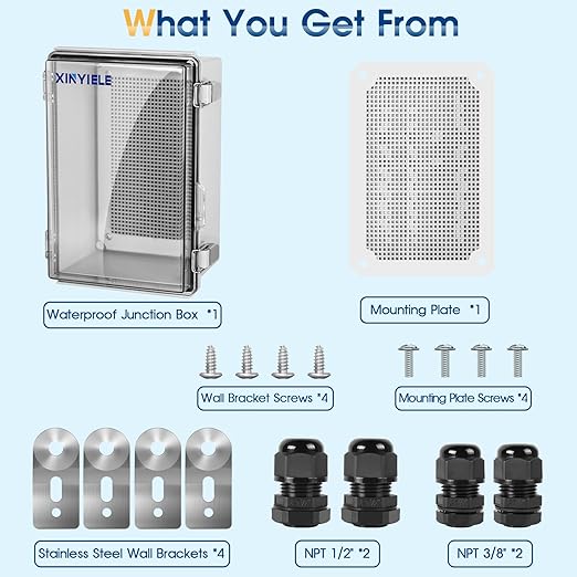 Waterproof Outdoor Project ABS Plastic Junction Box IP67 Weatherproof Dustproof - Image 7