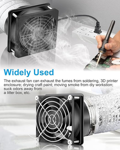 GDSTIME 3 Inch Solder Fume Smoke Extractor Fan - Image 2