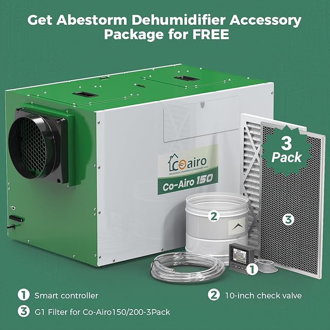 Whole House Dehumidifier with Controller, 280 Pint with Fresh Air Function - Image 2
