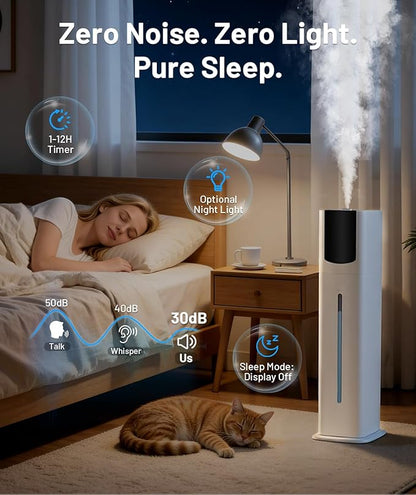 AreShark 2.4 Gal/9L Humidifier for Bedroom, Large Room 500ft², Cool Mist Air - Image 4