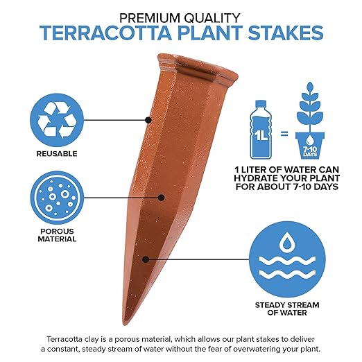 Modern Innovations Ceramic Terracotta Self Watering Spikes Vacation Automatic - Image 3