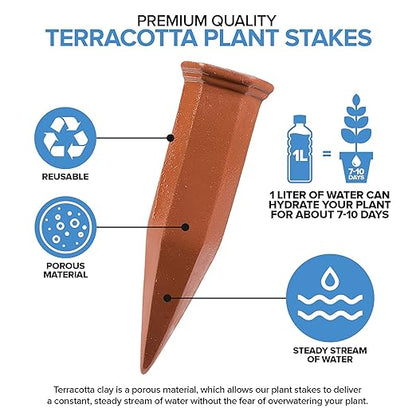 Modern Innovations Ceramic Terracotta Self Watering Spikes Vacation Automatic - Image 3