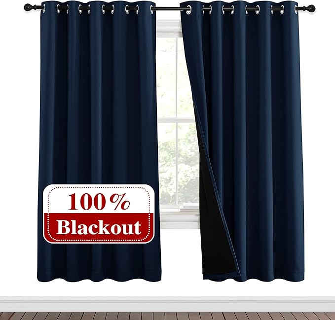 NICETOWN Full Shade Curtain Panels, Pair of Energy Smart & Noise Blocking Out by NICETOWN