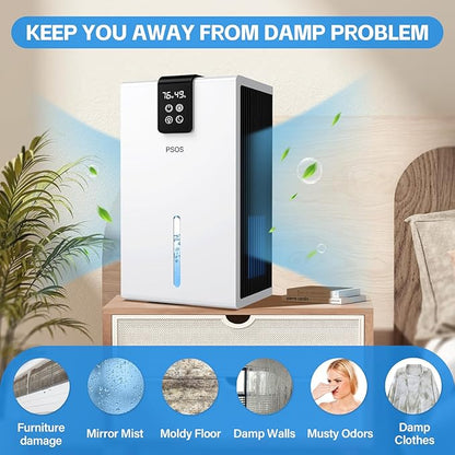 Dehumidifier, Dehumidifiers for Home, 98 OZ Water Tank, Quiet Dehumidifier for - Image 7