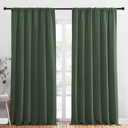 NICETOWN 2 Panels Blackout Curtains, Rod Pocket Thermal Insulated Drapess by NICETOWN