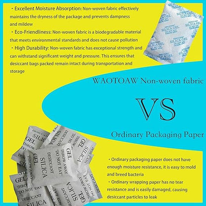 Silica Gel Packets – 50 Gram 25 Packs Desiccant Bags, Moisture Absorbers - Image 5