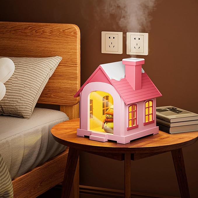 Christmas Village Houses Humidifier 500ml, Cute Snow House Cool Mist Humidifier - Image 3