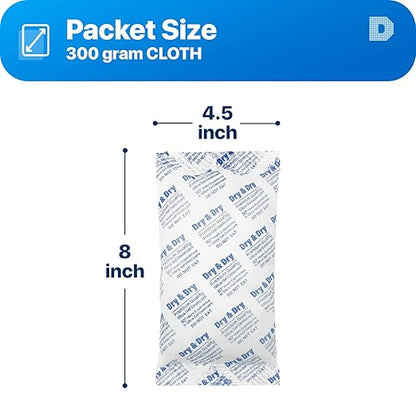 Dry & Dry 300 Gram Silica Gel Packets Desiccants, Silica Packets - Image 2