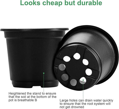 MIXC Plant Nursery Pots with Humidity Dome 4" Soft Transparent Plastic - Image 3