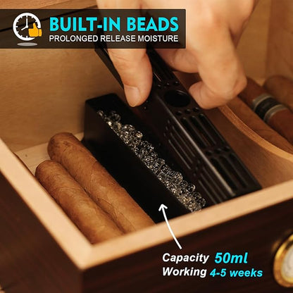 Humidor Cigar Humidifier, Cigars Humidor Solutions Kit, 3-Way Humidification - Image 7