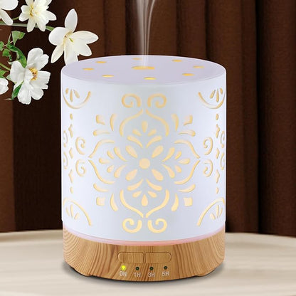 Essential Oil Diffuser for Home - 300ML Metal Aromatherapy Diffuser by EQUSUPRO