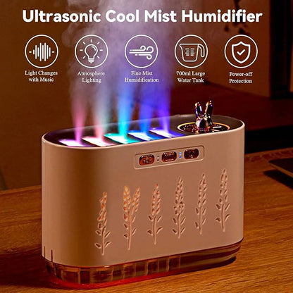 5 Nozzle Cool Mist Humidifier, Music-Sensing Humidifier Diffuser - Image 2