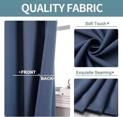 ChrisDowa Blackout Curtains 120 Inches Long 2 Panels Set - Image 3