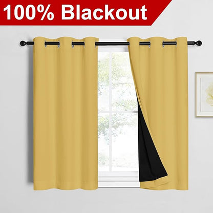 NICETOWN 100% Blackout Short Curtains - Image 2