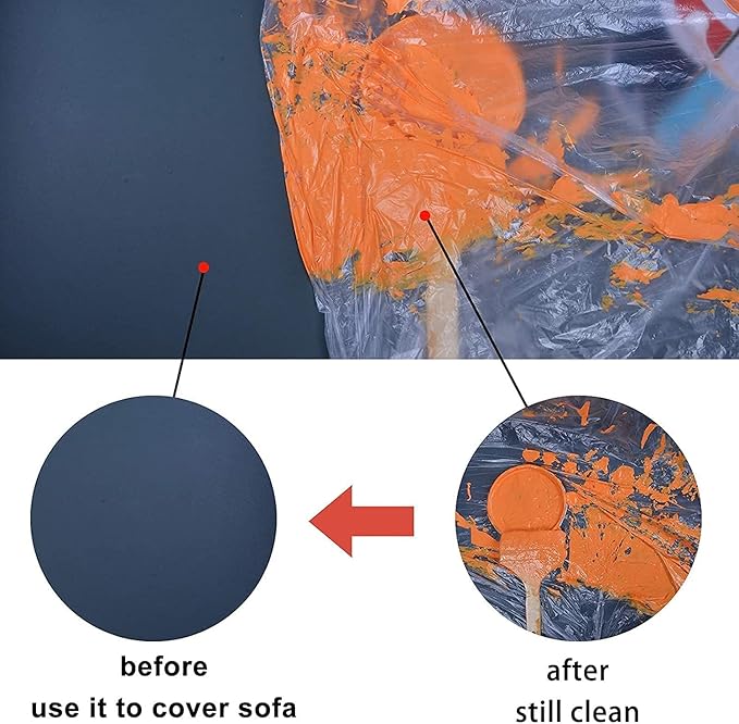 20 Pcs Plastic Sheeting Drop Cloths - Image 5