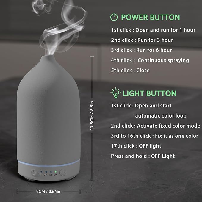 200ML Ceramic Essential Oil Diffuser - Image 4