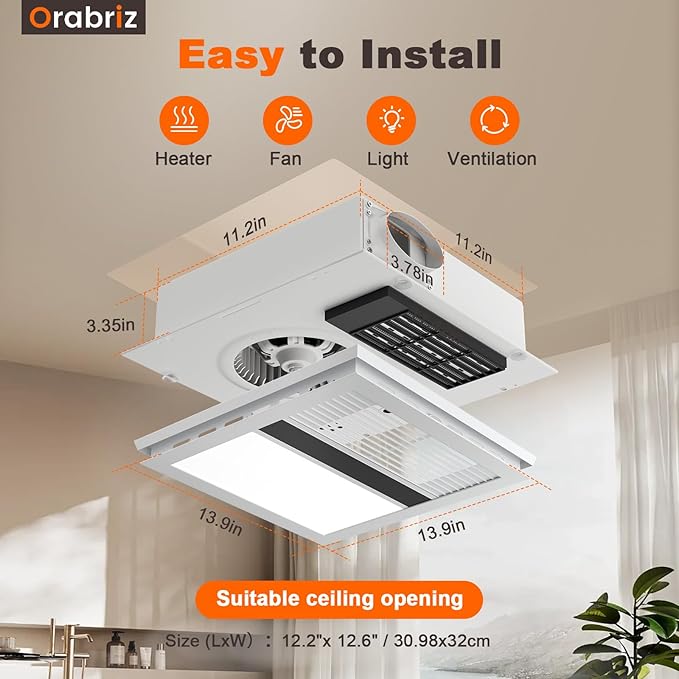 4-in-1 Bathroom Exhaust Fan - Image 3