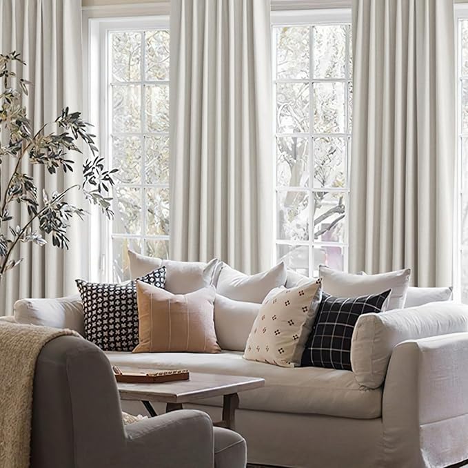 112 Inch Curtains 2 Panel Set Modern Decorative Dark Out Pleated Curtain - Image 5