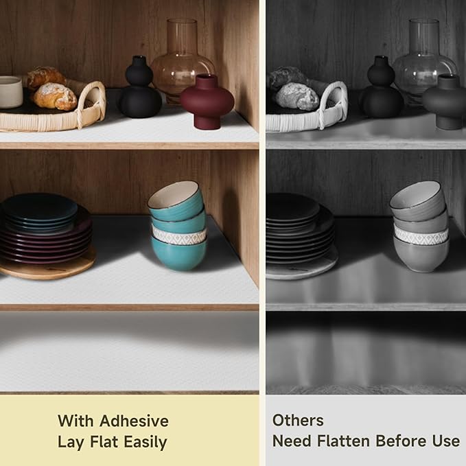 WochiTV Adhesive Shelf Liner 11.8 X 59 Inches Peel and Stick Kitchen Liner - Image 2