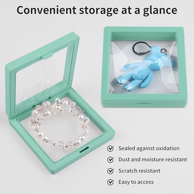 20 Pcs 3D Floating Display Case 3.5x3.5x0.8inch, Challenge Coin Display - Image 5