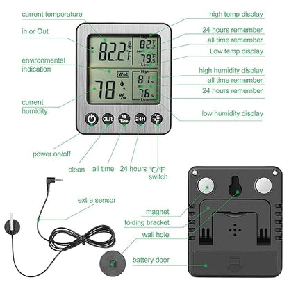 Digital Refrigerator Freezer Fridge Thermometer - Image 4