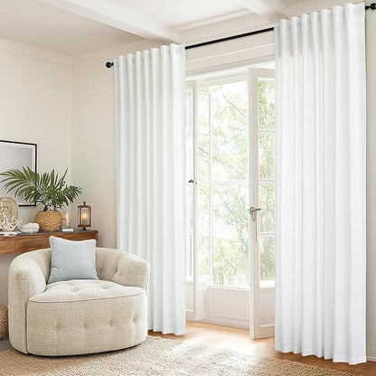 MIULEE White Thermal Insulated Curtains 96 Inches Long 2 Panels Set - Image 5