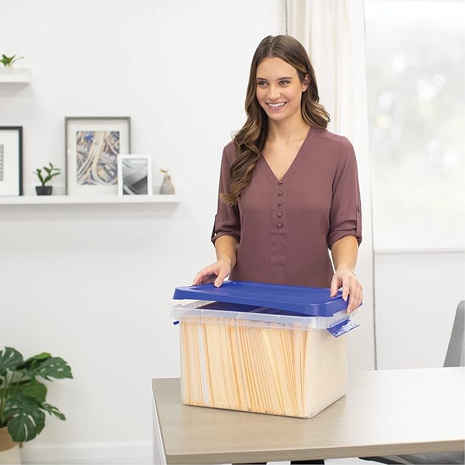 Bankers Box Heavy Duty 20" Plastic Letter File Box - Image 6
