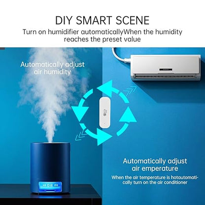 Smart Temperature Humidity Sensor, Tuya WiFi Hygrometer Indoor Monitor - Image 2