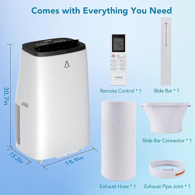 14000 BTU Portable Air Conditioners, 3-in-1 Cooling AC Unit w/Dehumidifier & - Image 4
