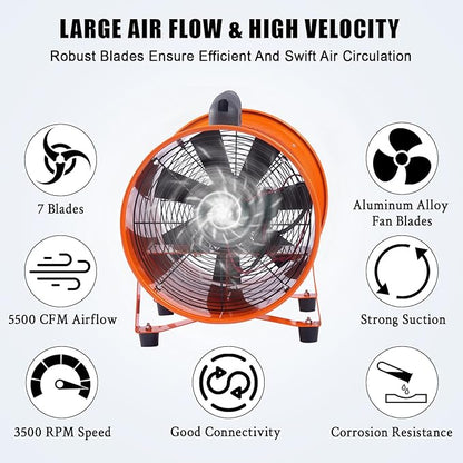 16 in Two Speed Utility Blower Exhaust Fan - Image 6