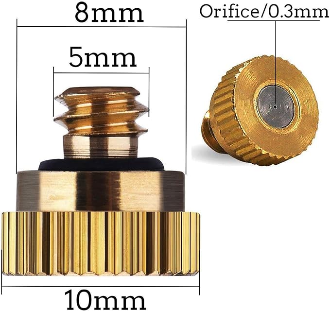 RuoFeng Mister Nozzles Brass For Outdoor Cooling System Low-Pressure Atomizer - Image 3