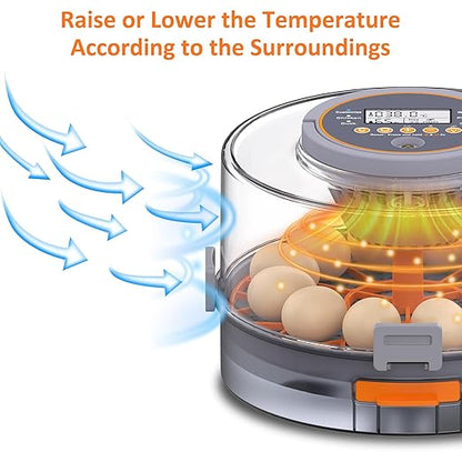 12 Egg Incubator with Automatic Egg Turning and Humidity Control, Intelligent - Image 2