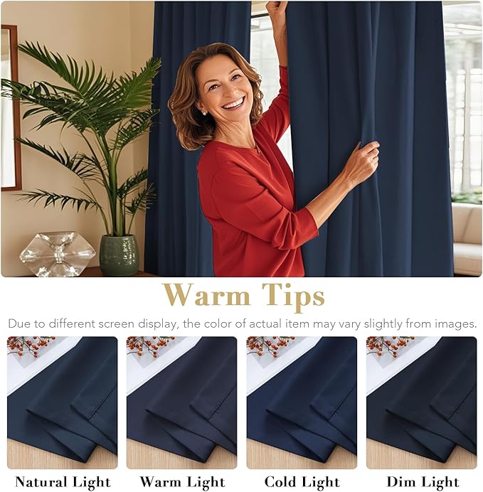 H.VERSAILTEX Blackout Curtains Thermal Insulated Window Treatment Panels Room - Image 6