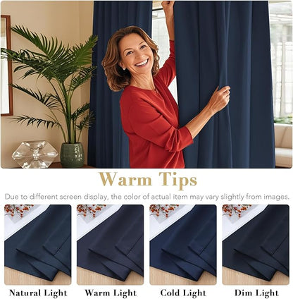 H.VERSAILTEX Blackout Curtains Thermal Insulated Window Treatment Panels Room - Image 6