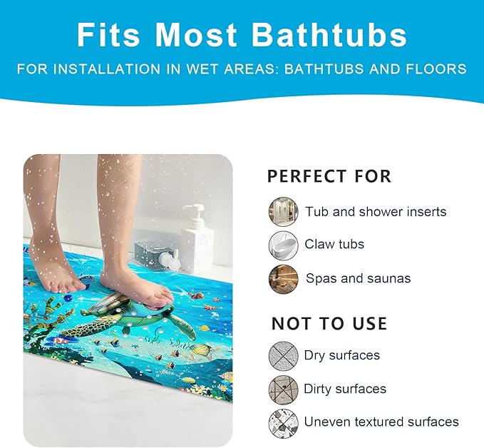 XIYUNTE Baby Bath Mat for Tub Non Slip Kids Bath Mat - Image 6