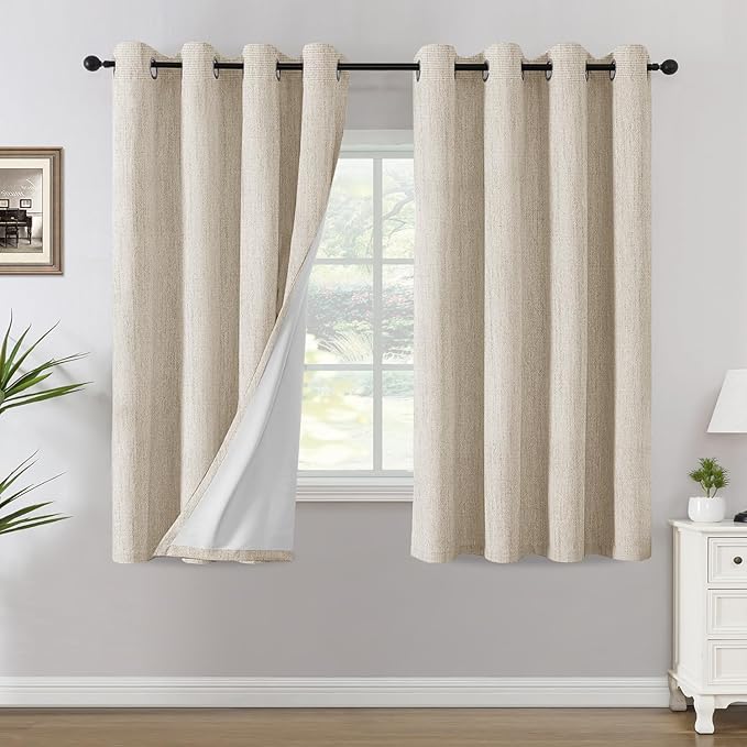H.VERSAILTEX Chenille Linen Blackout Curtains by HVERSAILTEX