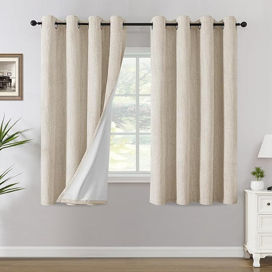 H.VERSAILTEX Chenille Linen Blackout Curtains by HVERSAILTEX