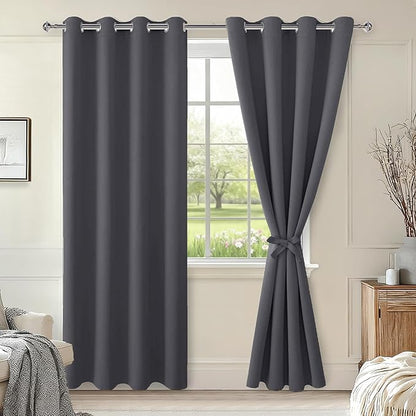 Hiasan Blackout Curtains for Bedroom, 52 x 96 Inches Long by Hiasan