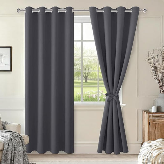Hiasan Blackout Curtains for Bedroom, 52 x 96 Inches Long by Hiasan