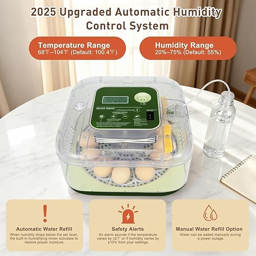 4th Gen – 12 Egg Fully Automatic Incubator, 2026 Upgraded Design, Intelligent - Image 6