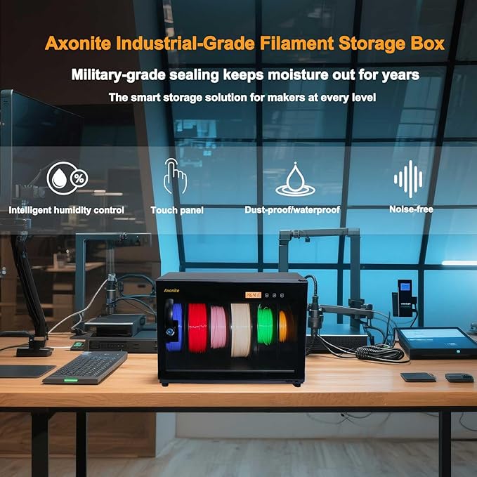 3D Printer Filament Storage Box, 6 Spool Capacity, Air Tight Dry Box - Image 3