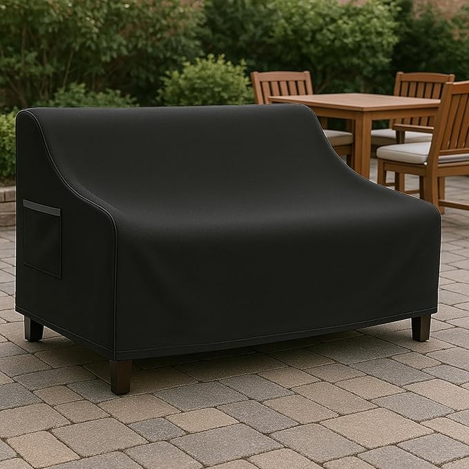 Waterproof Patio Loveseat Cover, 76W x 32.7D x 33H inches Heavy Duty 600D - Image 6