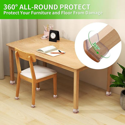 16PCS Square Chair Leg Floor Protectors, Felt Furniture Pads - Image 2