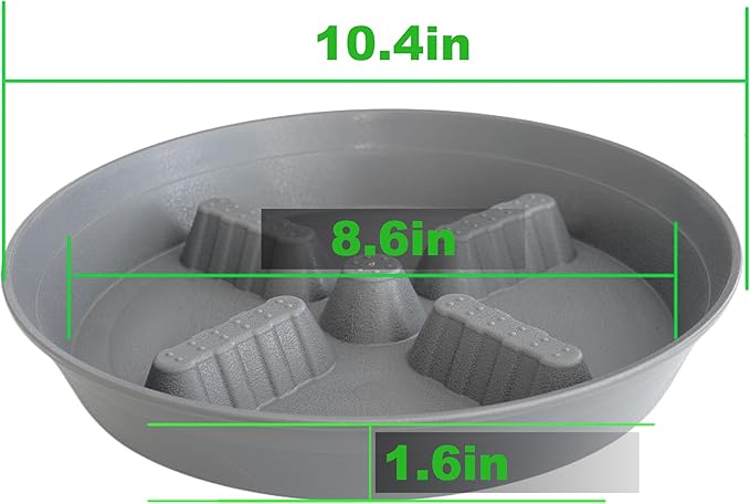 4 Pack Plant Saucer 10 inch, 8 12 14 17 inch, Plant Stand Plastic Plant Saucers - Image 3