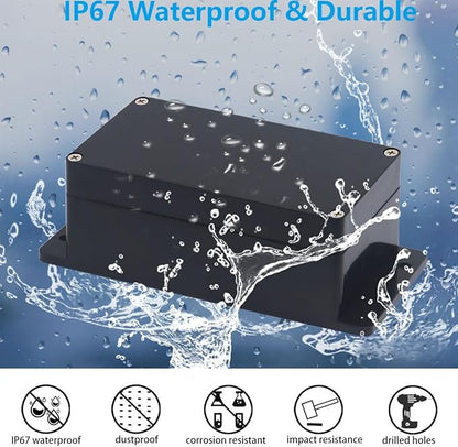 Outdoor Waterproof Junction Box IP67 Project Box ABS Black Electrical Boxes - Image 4