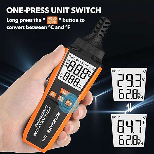 Temperature Humidity Meter, High Precision Digital Hygrometer - Image 6