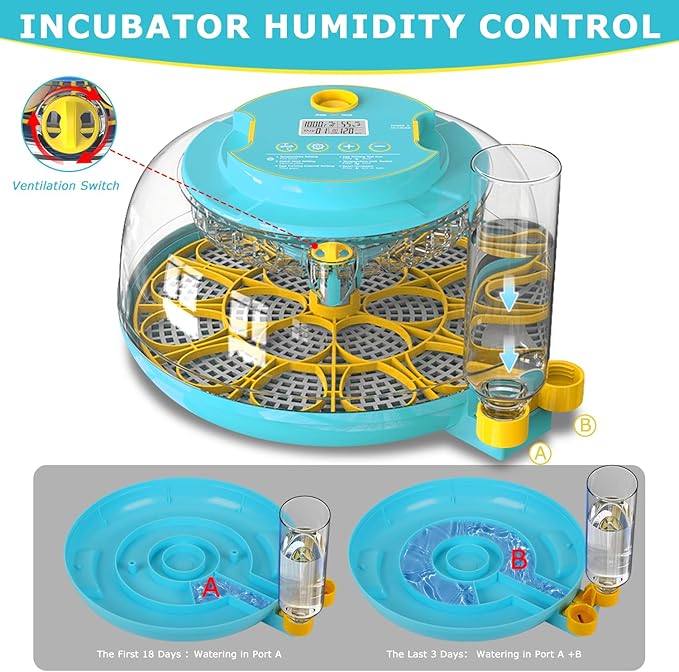 Incubators for Hatching Eggs, 18 Eggs Incubator - Image 3