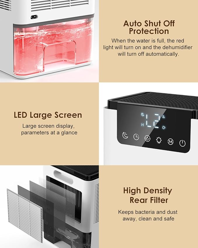 Dehumidifier, 75 OZ Quiet Dehumidifier - Image 7