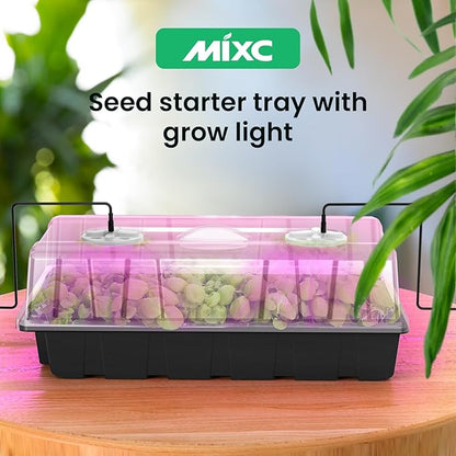 MIXC Seed Starter Tray with Lights, 2 Packs Mini Propagator Plant Grow Kit - Image 7